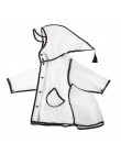 Przeźroczysty płaszcz przeciwdeszczowy chłopcy płaszcz przeciwdeszczowy z kapturem na zewnątrz przezroczysty wodoodporny dla dzi