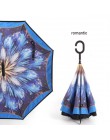 Gwiaździste niebo anty UV odwrócony parasol odwróć wiatroszczelne składane dwuwarstwowe parasole stoją wewnątrz słonecznych i de