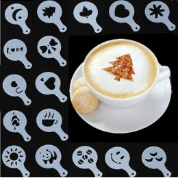 16 sztuk kawy Latte Cappuccino Barista sztuki szablony ciasto Duster szablony do kawy akcesoria Gusto Nespresso Zavarnik Dolce
