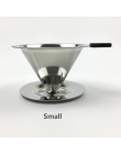 Filtr do kawy wielokrotnego użytku uchwyt ze stali nierdzewnej metalowe siatki kosze Drif filtry do kawy kroplówki v60 filtr do 