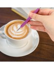 1PC narzędzie baristów do kawy ze stali nierdzewnej szablony Latte z pianki łopatka 1PC do kawy DIY kawy Art Needle OK 1061
