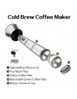 Zaparzacz do kawy mokka zimny napar Cafetera filtr dzbanek do kawy szczelne grube szkło zaparzacz do herbaty Percolator narzędzi