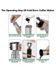 Zaparzacz do kawy mokka zimny napar Cafetera filtr dzbanek do kawy szczelne grube szkło zaparzacz do herbaty Percolator narzędzi
