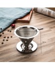 Filtr do kawy wielokrotnego użytku uchwyt zmywalny ze stali nierdzewnej z kroplami filtry do kawy do kawy Espresso ręczny młynek