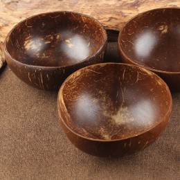 Naturalne miska kokosowa dekoracji sałatka owocowa z makaronem miska do ryżu drewniane miska na owoce rękodzieło dekoracji kreat