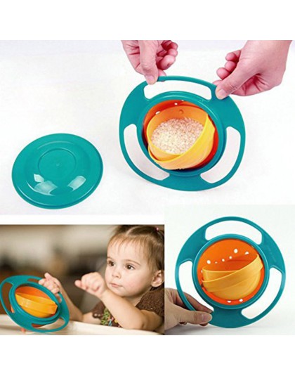 360 obrót odporna na zalanie, miska plastikowa niemowlę dziecko uczenia się do karmienia na zabawki do karmienia nie wyciek Anti