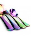 Kreatywny ze stali nierdzewnej kolorowe sztućce zestaw Rainbow kolacja zestaw podróży nóż widelec na ślub i Hotel 1 sztuk