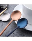 8 kolorów łyżeczki do herbaty ze stali nierdzewnej małe łyżeczki do kawy złota zastawa stołowa sztućce unikalny złoty mały łyżec