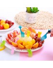 10 sztuk/zestaw Cartoon zwierząt żywności widelec do owoców kreatywny Mini przekąska ciasto deser żywności owoce Pick wykałaczka