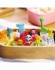 10 sztuk/paczka zwierząt gospodarskich widelec do owoców Mini Cartoon dzieci przekąska ciasto deser wybierz wykałaczka Bento Lun