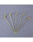 100 szt. Jednorazowe bambusowe szpikulce z węzełkiem do koktajli ze skręconymi końcami na imprezowa, koktajlowa przekąski z gril