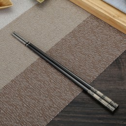 304 ze stali nierdzewnej chopstick zastawa stołowa luksusowe grawerowanie laserowe koreański pałeczki przeciwpoślizgowe metalowe
