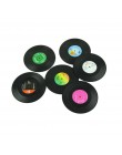 Gorąca sprzedaż 6 sztuk/zestaw Spinning Retro Vinyl Disc Drink Coasters
