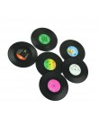 Gorąca sprzedaż 6 sztuk/zestaw Spinning Retro Vinyl Disc Drink Coasters