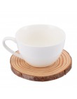 5 rozmiary naturalne okrągłe drewniane kawałek kubek mata Coaster herbaty kawy kubek uchwyt na napoje dla majsterkowiczów zastaw