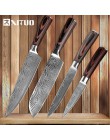 XITUO noże kuchenne damaszek żyły noże ze stali nierdzewnej kolor drewna uchwyt narzędzia do krojenia odcinanie Santoku kucharz 