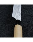 Laserowe noże szefa kuchni damasceńskiej japoński łosoś Sushi noże ze stali nierdzewnej Sashimi nóż kuchenny surowe ryby filet w