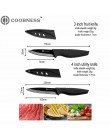 COOBNESS marka profesjonalne 3 "4" 5 "6" nóż ceramiczny najwyższej klasy czarny ostrze czarna rękojeść nóż kuchenny 3 sztuka zes