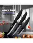 COOBNESS marka profesjonalne 3 "4" 5 "6" nóż ceramiczny najwyższej klasy czarny ostrze czarna rękojeść nóż kuchenny 3 sztuka zes