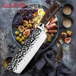 XITUO kuchenny 7 cal nóż szefa kuchni wysokiej węgla ze stali nierdzewnej Sharp krojenie tasak japonia Santoku noże ergonomiczne