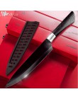 Profesjonalne noże kuchenne stal nierdzewna kolor czarny eleganckie stylowe nierdzewne ostre