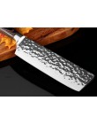 XITUO kuchenny 7 cal nóż szefa kuchni wysokiej węgla ze stali nierdzewnej Sharp krojenie tasak japonia Santoku noże ergonomiczne