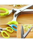 Wielofunkcyjny noże kuchenne ze stali nierdzewnej 5 warstw nożyczki Sushi rozdrobnione Scallion Cut zioła przyprawy nożyczki nar