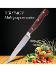 5 "cal 7CR17MOV czerwony kolor drewna uchwyt wielofunkcyjny Utility Chef noże ze stali noże kuchenne owoców Sharp krojenie tasak