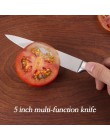 5 "cal 7CR17MOV czerwony kolor drewna uchwyt wielofunkcyjny Utility Chef noże ze stali noże kuchenne owoców Sharp krojenie tasak