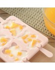 Cute Cartoon lody formy z 4 otworami niedźwiedź wzór tacka do lodu wanny maszyna do lodów na patyku kuchnia narzędzia DIY