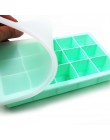 15 siatka Food Grade silikonowe tacka do lodu lodu formy do domu z pokrywką DIY domowe kostki lodu formy kwadratowe maszyna do l