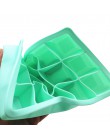 15 siatka Food Grade silikonowe tacka do lodu lodu formy do domu z pokrywką DIY domowe kostki lodu formy kwadratowe maszyna do l
