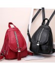 Kobiet plecak projektant wysokiej jakości skórzane torba kobieca moda torby szkolne dziewczyna czerwony plecak Tassel wielofunkc