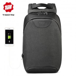 Tigernu kobiety z zabezpieczeniem przeciw kradzieży TSA Lock kobieta plecak na laptopa USB Charge School torba dla nastolatki dz