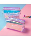 Miyahouse gorąca sprzedaż laserowa projekt przezroczysty torba podróżna kobiet wodoodporna torebka typu jelly Bag kosmetyczka z 