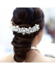 Moda Pearl Kryształ Stroik Akcesoria Do Włosów Ślubne Dla Panny Młodej Spinki Biżuteria Dla Nowożeńców Włosów Nakrycia Głowy Dek