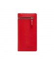 Portfel damski portfel ze skóry PU kobiet sprzęgła rozrywka torebka czerwony różowy styl kobiety portfele duży portmonetka posia