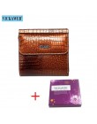 VICKAWEB Mini portfel kobiet portfele ze skóry naturalnej moda aligatora Hasp portfel kobiet małe kobiety portfele i portmonetki