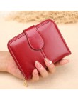 Hot sprzedaż portfel portfel PU kobiet torebka na zamek błyskawiczny i przycisk torebka czerwony mały portfel monety kieszeń Car
