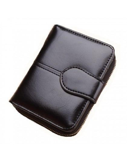 Hot sprzedaż portfel portfel PU kobiet torebka na zamek błyskawiczny i przycisk torebka czerwony mały portfel monety kieszeń Car