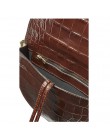 NIGEDU kobiety Crossbody torba moda krokodyl półkole siodło torby PU skórzane torby na ramię dla kobiet torebki projektant bolsa