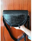 NIGEDU kobiety Crossbody torba moda krokodyl półkole siodło torby PU skórzane torby na ramię dla kobiet torebki projektant bolsa
