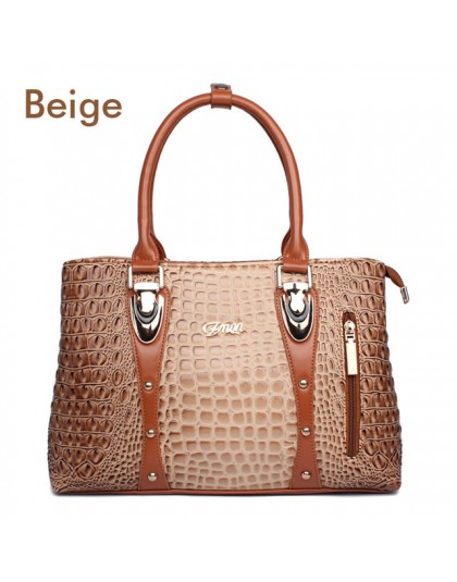 ZMQN luksusowe torebki damskie torby projektant dla kobiet 2019 moda skóra krokodyla dużego ciężaru torby torebki kobiet znanych
