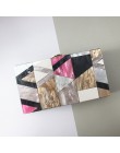 Nowy kobiety Messenger torby marka moda luksusowe akrylowe geometria krata Patchwork torebka Party Prom sprzęgła kobieta torba w