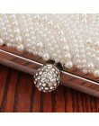 Owalne w kształcie perły zroszony torebka kobiety biały sprzęgłowa torba elegancki łańcuch torebki na ramię ślubne torebka ślubn