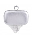 Tassel Rhinestone palec serdeczny wieczór torby torebki ślubne diamenty damska kopertówka na dzień Mini torebka torba z łańcuche