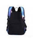DIOMO fajne Luminous torby szkolne dla chłopców i dziewcząt plecak z USB do ładowania Anime plecak dla nastolatek Anti-theft