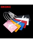 OKOKC bagaż ze stopu Aluminium tagi bagaż nazwa tagi walizka adres etykieta uchwyt na akcesoria podróżne