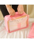 Wysokiej jakości Oxford tkaniny 6 sztuk/zestaw torba podróżna z siatką w torbie bagażu organizator opakowanie kosmetyczne torba 