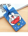 Kawaii Stitch Doraemon walizka bagaż Tag Cartoon, adres, adres, uchwyt na etykiety bagażowej krzemionkowy obsługi Ge identyfikat